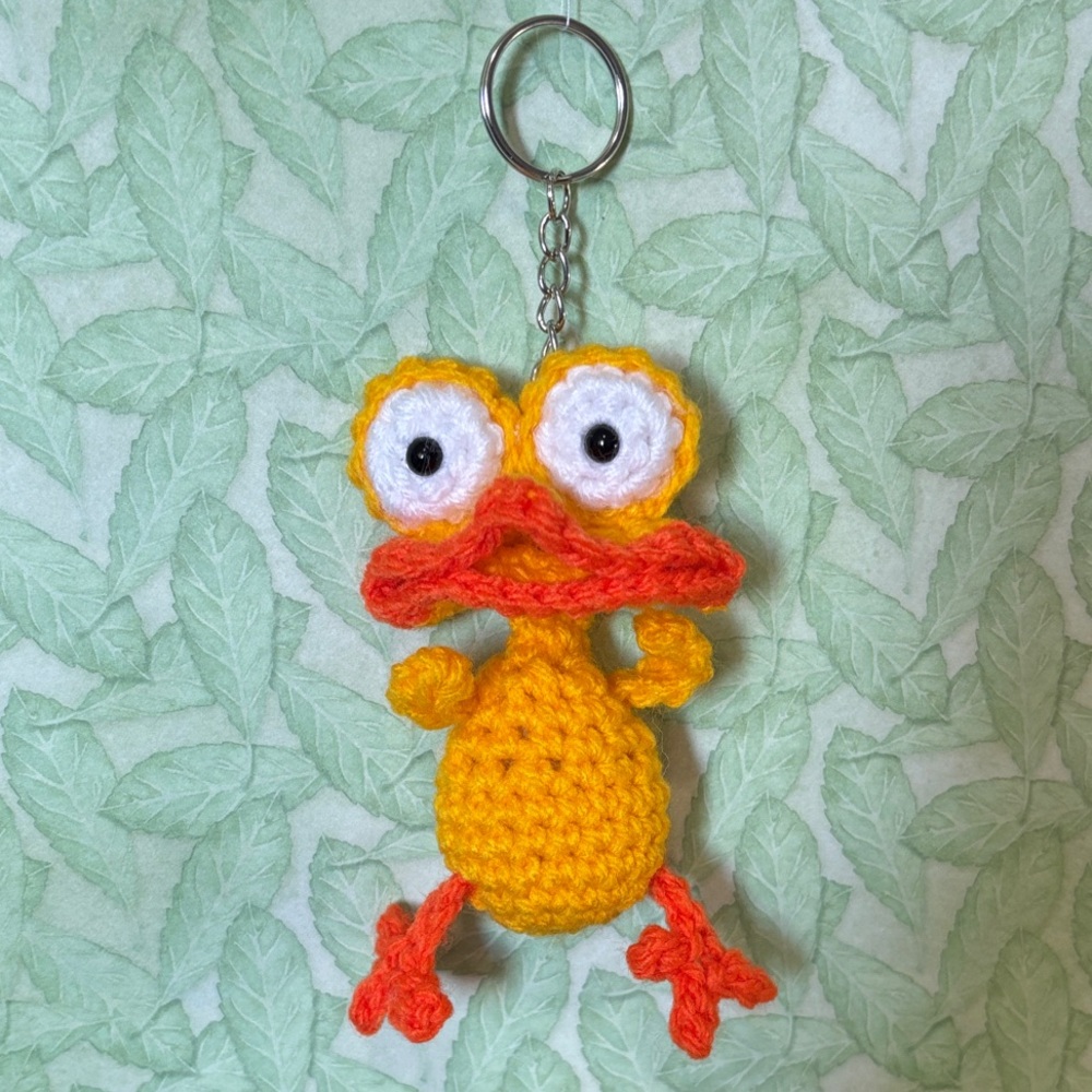 Crochet Duck Keychain